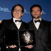 David O. Russell et Bradley Cooper à la 66e cérémonie des Directors Guild of America Awards, organisée au Hyatt Regency Century Plaza de Los Angeles, samedi 25 janvier 2014