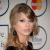 Taylor Swift lors de la soirée pré-Grammys organisée par le producteur Clive Davis à Los Angeles, le 25 janvier 2014.