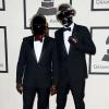 Guy-Manuel de Homem-Christo and Thomas Bangalter du duo Daft Punk lors des 56e Grammy Awards au Staples Center. Los Angeles, le 26 janvier 2014.