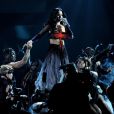Katy Perry interprète Dark Horse lors des 56e Grammy Awards au Staples Center. Los Angeles, le 26 janvier 2014.