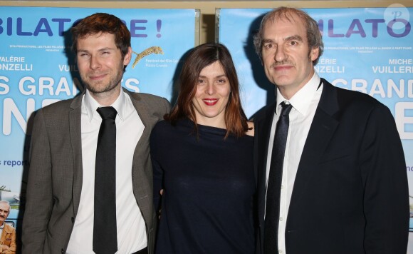 Lionel Baier, Valérie Donzelli et Michel Vuillermoz lors de l'avant-première du film "Les Grandes Ondes" à l'UGC des Halles à Paris, le 27 janvier 2014