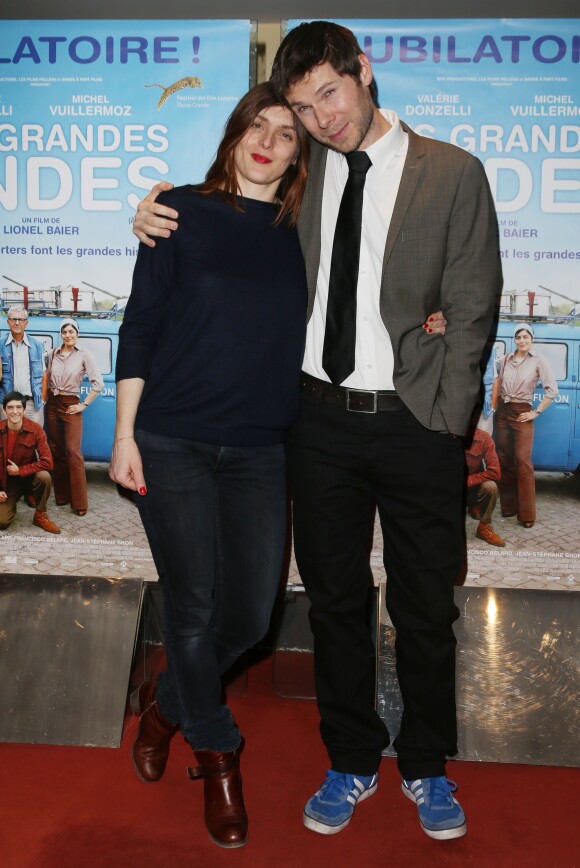 Lionel Baier et Valérie Donzelli lors de l'avant-première du film "Les Grandes Ondes" à l'UGC des Halles à Paris, le 27 janvier 2014