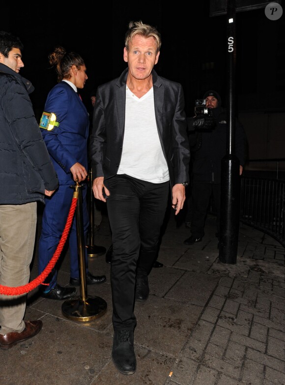 Gordon Ramsay à la sortie du Chakana club de Londres, le 20 décembre 2013
