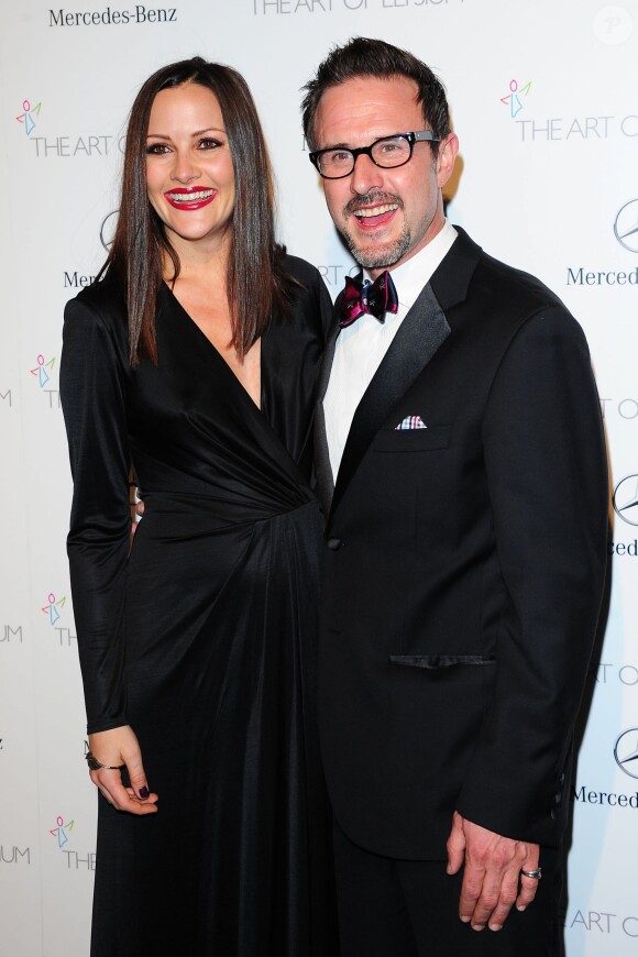 David Arquette et sa girlfriend Christina McLarty (enceinte) à Los Angeles, le 11 janvier 2014.