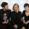 Louise Bourgoin, Nicole Garcia et Pierre Rochefort dans La Boite à questions du Grand Journal sur Canal + le 30 janvier 2014