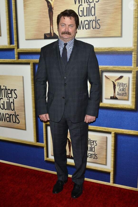 Nick Offerman lors des Writers Guild Awards à Los Angeles le 1er février 2014