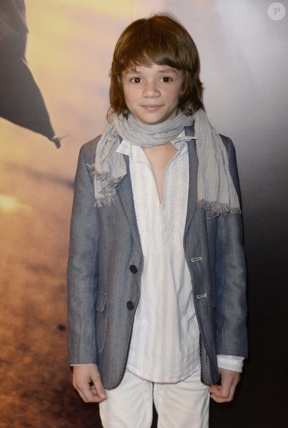 Max Baissette de Malglaive lors de la première du film Mea Culpa au cinéma Gaumont Opéra à Paris, le 2 février 2014.