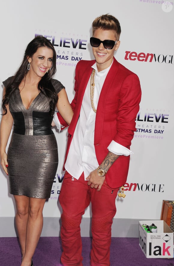 Justin Bieber et sa mère Pattie Mallette à Los Angeles, le 18 décembre 2013.