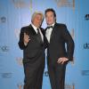 Jay Leno et Jimmy Fallon lors des Golden Globes à Los Angeles le 13 janvier 2013