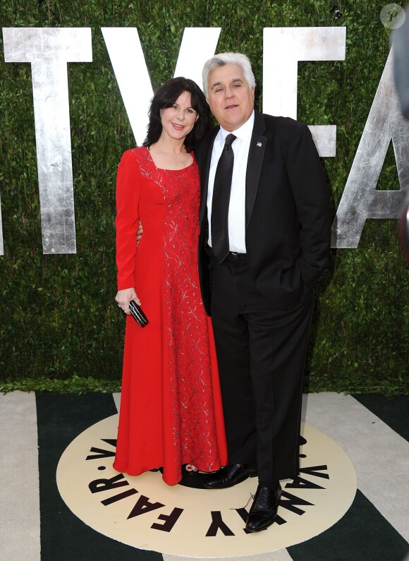 Mavis et son mari Jay Leno lors de la soirée Vanity Fair post-Oscars le 24 février 2013