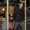 Amy Adams et son mari Darren Le Gallo lors de la veillée funèbre en l'honneur de Philip Seymour Hoffman à New York le 6 février 2014