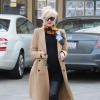 Gwen Stefani enceinte se rend dans un salon d'acuponcture à Los Angeles le 7 février 2014.