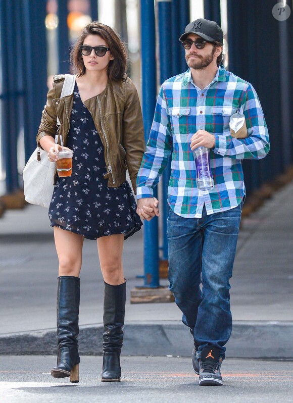 Jake Gyllenhaal et son ex Alyssa Miller dans les rues à New York, le 21 septembre 2013.
