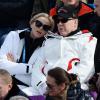 Le prince Albert II et la princesse Charlene de Monaco ont assisté à l'épreuve de descente au matin du 9 février 2014 lors des Jeux olympiques de Sotchi, en Russie.