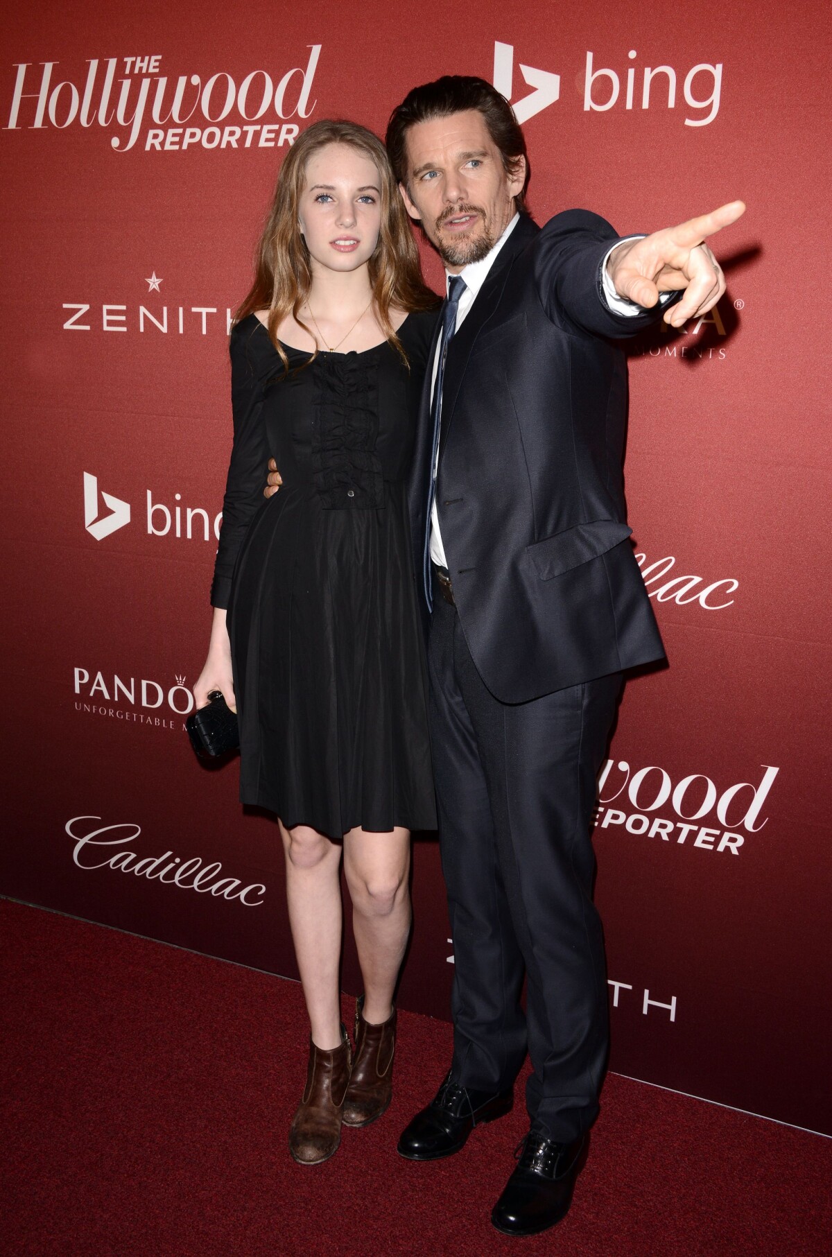 Photo : Maya Thurman-Hawke avec son père Ethan Hawke lors de la soirée ...