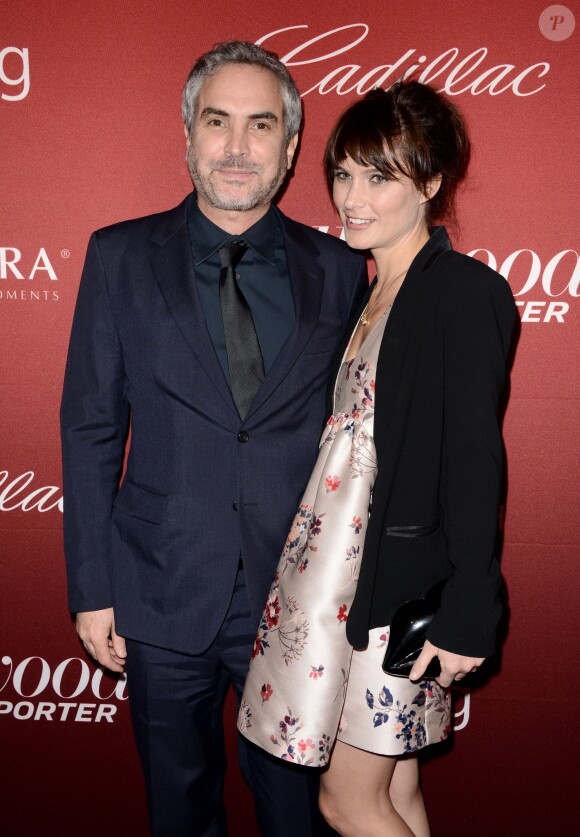 Sheherazade Goldsmith et Alfonso Cuaron lors de la soirée Hollywood Reporter Nominees Night à Beverly Hills, le 10 février 2014.