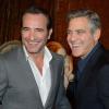 Jean Dujardin et George Clooney, grands déconneurs au photocall de Monuments Men à Paris, le 12 février 2014.