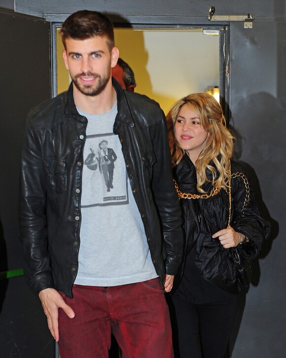 Shakira et son compagnon Gerard Piqué à Barcelone, le 14 mars 2013