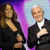 Exclusif - Amel Bent et Charles Aznavour - Enregistrement de l'émission "Hier Encore", presentée par Virginie Guilhaume et diffusée sur France 2 en prime time le 1er février, à l'Olympia à Paris.