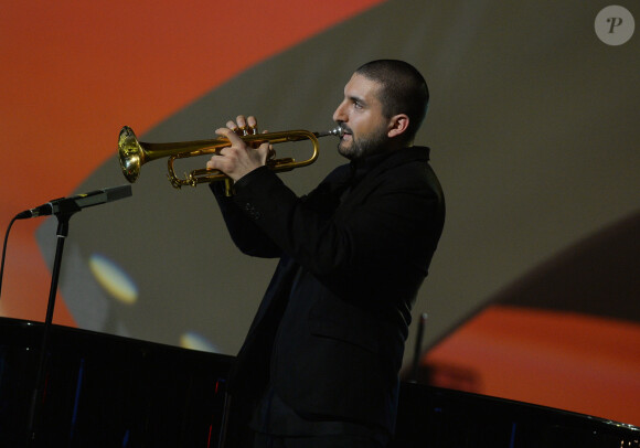 Ibrahim Maalouf lors de la 29e cérémonie des Victoires de la Musique, le 14 février 2014 au Zénith de Paris.