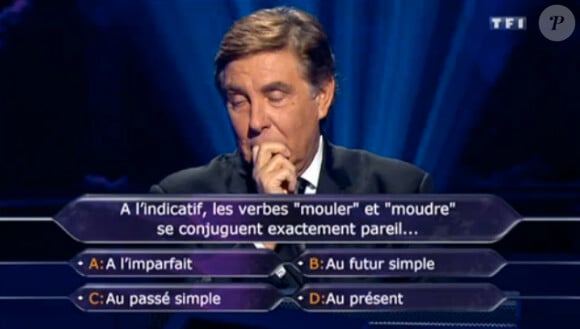 Jean-Pierre Foucault dans Qui veut gagner des millions? sur TF1 le vendredi 14 février 2014
