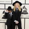 Madonna et son fils David Banda à la 56e cérémonie des Grammy Awards à Los Angeles, le 26 janvier 2014.