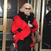 Cynthia Germanotta (mère de Lady Gaga) dans les rues de New York, le 18 février 2014.