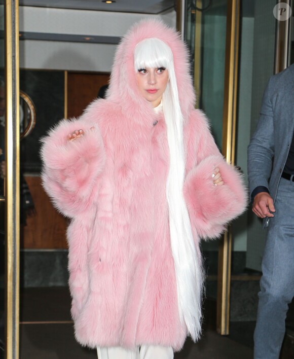 Lady Gaga et sa mère à New York, le 18 février 2014.