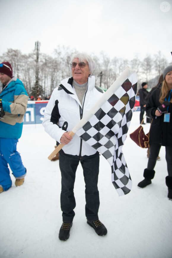 Bernie Ecclestone à la Kitz Charity Race de Kitzbuhel en Autriche le 25 janvier 2014