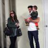 Megan Fox enceinte se rend chez le médecin avec son mari Brian Austin Green et leur fils Noah à Beverly Hills, le 26 novembre 2013