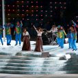 Le duo féminin t.A.T.u - Cérémonie d'ouverture des Jeux Olympiques de Stochi, le 7 février 2014.