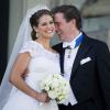 Image du mariage de la princesse Madeleine de Suède et Chris O'Neill, célébré le 8 juin 2013 à Stockholm.