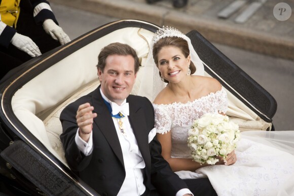 Image du mariage de la princesse Madeleine de Suède et Chris O'Neill, célébré le 8 juin 2013 à Stockholm.