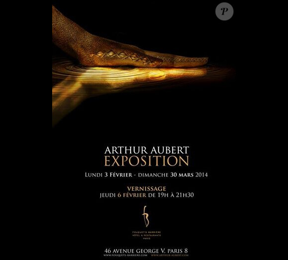 Arthur Aubert, fils de Jean-Louis, expose jusqu'au 30 mars 2014 à l'Hôtel Fouquet's Barrière. Cette affiche reproduit son oeuvre La Nécessité.