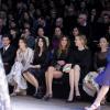 David Gandy, Kate King, Monica Bellucci, Bianda Brandolini d'Adda et Eva Herzigova assistent au défilé Dolce & Gabbana automne-hiver 2014-15 à Milan. Le 23 février 2014.
