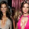 Alessandra Ambrosio en décembre 2013 (à gauche) et en février 2014 (à droite). Le top phare de Victoria's Secret a-t-elle fait gonfler sa poitrine ?
