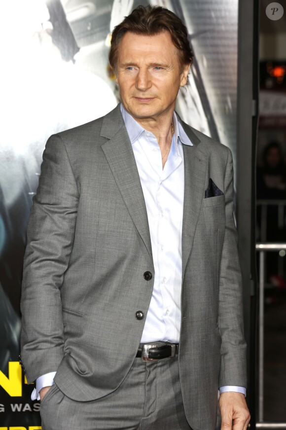 Liam Neeson lors de l'avant-première du film Non-Stop à Los Angeles le 24 février 2014