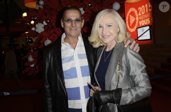 Michèle Torr et son époux Jean-Pierre lors du concert de Céline Dion au POPB de Paris, le 5 décembre 2013