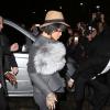 Rihanna arrive à l'Ecole Nationale des Beaux-Arts pour assister au défilé Lanvin. Paris, le 27 février 2014.