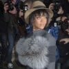 Rihanna arrive à l'École Nationale des Beaux-Arts pour assister au défilé Lanvin. Paris, le 27 février 2014.