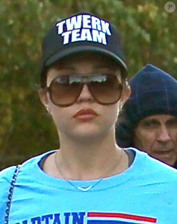 Amanda Bynes se balade avec ses parents et ses chiens à Thousand Oaks, le 7 décembre 2013.