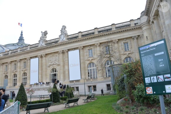Le salon d'honneur du Grand Palais a accueilli le défilé Chloé. Paris, le 2 mars 2014.