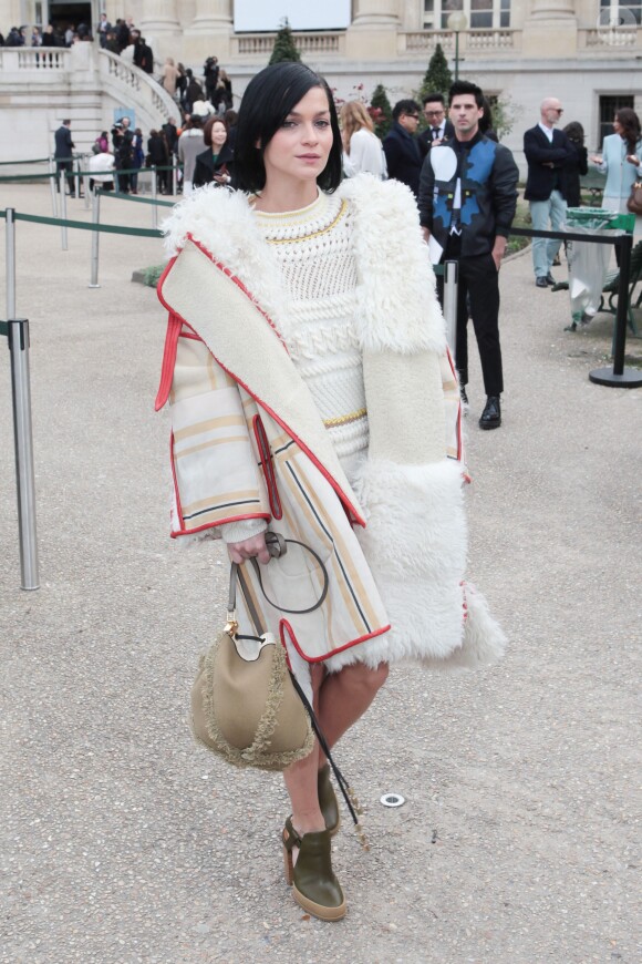 Leigh Lezark arrivent au Grand Palais pour assister au défilé Chloé. Paris, le 2 mars 2014.