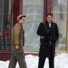 Robert Pattinson et Dane DeHaan sur le tournage du film "LIFE" à Toronto, le 4 mars 2014.