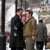 Robert Pattinson et Dane DeHaan complices sur le tournage du film "LIFE" à Toronto, le 4 mars 2014.