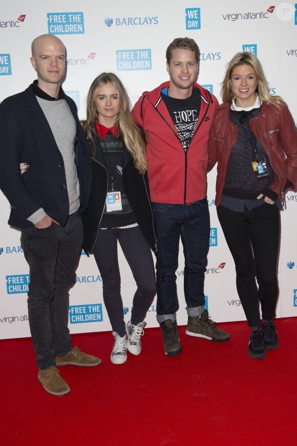 Cressida Bonas, Sam Branson et Isabella Calthorpe-Branson à Wembley le 7 mars 2014 lors de l'événement We Day UK organisé par l'association Free the Children.