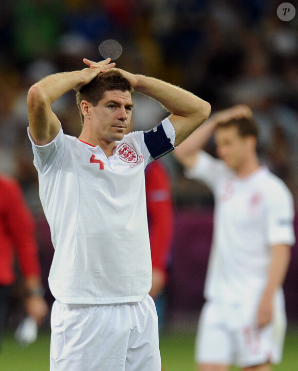 Steven Gerrard, capitaine de l'équipe d'Angleterre, lors d'un match à Kiev le 24 juin 2012.