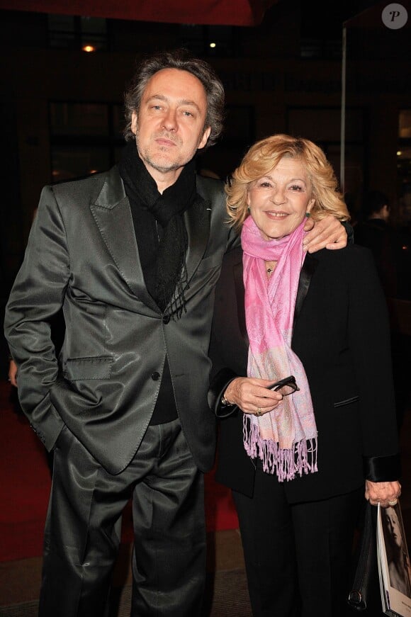 Nicoletta et son mari Jean-Christophe Molinier lors du gala Enfance Majuscule, salle Gaveau à Paris le 10 mars 2014