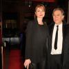 Richard Berry et sa compagne Pascale Louange lors du gala Enfance Majuscule, salle Gaveau à Paris le 10 mars 2014
