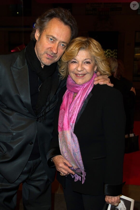 Nicoletta et son époux Jean-Christophe Molinier lors du gala Enfance Majuscule, salle Gaveau à Paris le 10 mars 2014